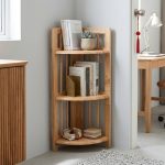 ARCO Solid Wood 3 Tier Corner Shelf Rack-Natural - Image 2