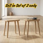 [Set Of 2] AUSNA Full Solid Wood Dining Stool-3 Colors - Image 4