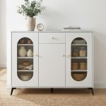 BORGO 120cm 3 Door 1 Drawer Sideboard-Grey+White