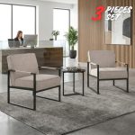 CALLY 1+2 Metal Frame Lounge Set-Grey