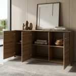 CAPRI 160cm 3 Door Sideboard-Walnut - Image 3