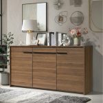 CAPRI 160cm 3 Door Sideboard-Walnut - Image 2