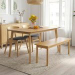 [Last Set] CASALE 4 Seater With Bench Dining Set-Natural