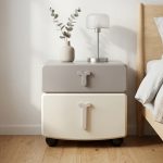 COMO 2 Drawers Bedside Table-Ivory
