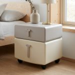 COMO 2 Drawers Bedside Table-Ivory - Image 2