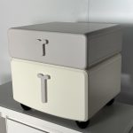 COMO 2 Drawers Bedside Table-Ivory - Image 5