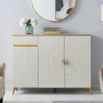 CORTE 120cm 3 Door 1 Drawer Sideboard-Cream