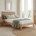 CREMA Super Single Wooden Bedframe-Oak - Image 2
