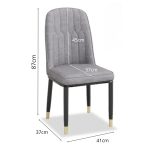 CASTELLO 4 Seater Sintered Stone Dining Set-Grey Top - Image 6