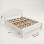 DEVONA Wooden King Size Bed Frame-White - Image 6