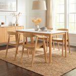 DIMORA 4 Seater Dining Set-Natural+White - Image 3