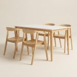 DIMORA 4 Seater Dining Set-Natural+White - Image 4