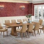 DOLCE 240cm 10 Seater Dining Table-Walnut - Image 4