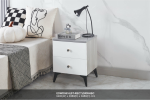 VARESE 2 Drawers Bedside Table-White - Image 4