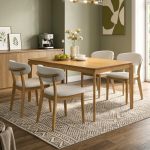 ALVA 4 Seater Dining Set-Beech