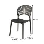 EUGINE Designer Plastic Chair-Black - Image 7