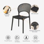 EUGINE Designer Plastic Chair-Black - Image 6