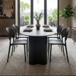 EUGINE 4 Seater Sintered Stone Dining Set-Black - Image 2