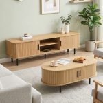 [Package] EVALIS 150cm 2 In 1 Living Set-Oak - Image 2