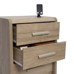 LENAR 3 Drawer Chest-Grey Oak - Image 3