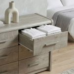 LENAR 6 Drawer Chest-Grey Oak - Image 9
