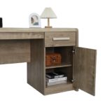 LENAR 120cm Melamine Top Study Desk-Grey Oak - Image 8