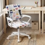 LIDO Mid Back Office Chair-White Pattern