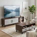 LIETO 160cm TV Cabinet-Walnut - Image 2