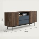 LUGANO 180cm Sideboard-Walnut - Image 2