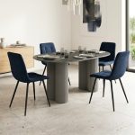 LULLABY 4 Seater Sintered Stone Dining Set-3 Colors - Image 2