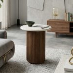 MANTOVA Round Terrazzo Top Side Table-3 Colors - Image 2