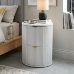 MANTOVA Round Terrazzo Top Bedside Table-3 Colors - Image 3