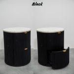 MANTOVA Round Terrazzo Top Bedside Table-3 Colors - Image 10