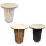 MANTOVA Round Terrazzo Top Side Table-3 Colors - Image 7