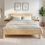 MERANO Full Solid Wood Queen & King Size Bed Frame-Natural - Image 2