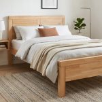 MERANO Full Solid Wood Queen & King Size Bed Frame-Natural - Image 3
