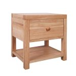 MERANO Full Solid Wood Bedside Table-Natural - Image 6