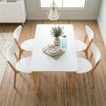 NAIDA 4 Seater Dining Set-White - Image 2