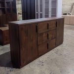 NAVONA 160cm Wooden Sideboard-Rustic Walnut - Image 6