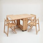 PAVIA 4 Seater Foldable Dining Set-Natural - Image 8