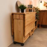 PAVIA 4 Seater Foldable Dining Set-Natural - Image 4