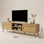 PODERE 180cm TV Cabinet-Oak - Image 3