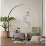 QUADRO D80cm Melamine Top Round Coffee Table-Grey - Image 2