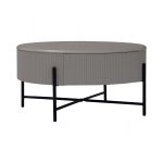 QUADRO D80cm Melamine Top Round Coffee Table-Grey - Image 10