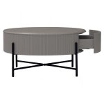 QUADRO D80cm Melamine Top Round Coffee Table-Grey - Image 7