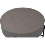QUADRO D80cm Melamine Top Round Coffee Table-Grey - Image 6
