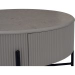 QUADRO D80cm Melamine Top Round Coffee Table-Grey - Image 5