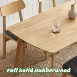 RICKY 4 Seater Full Solid Dining Set-Natural - Image 3