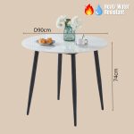 RIVA D90cm Sintered Stone Round Dining table - Image 4