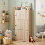 ROBIN 3 Door Storage Cabinet With Key Lock-Sonoma Oak